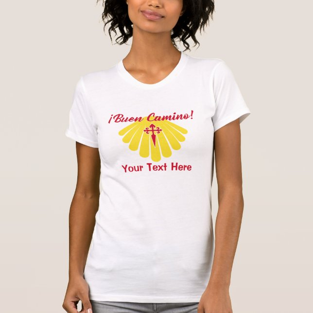 Buen Camino, the Camino de Santiago T-Shirt (Front)