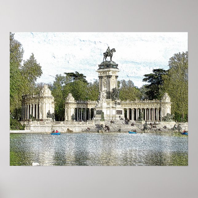 Buen Retiro Park, Madrid city, Spain Poster (Front)