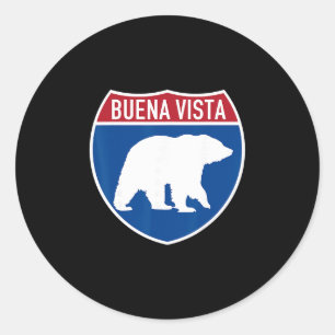 Buena Vista Colorado Bear Co Highway Interstate So Classic Round Sticker