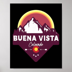Buena Vista Colorado Co Rocky Mountains Hiking Ski Poster