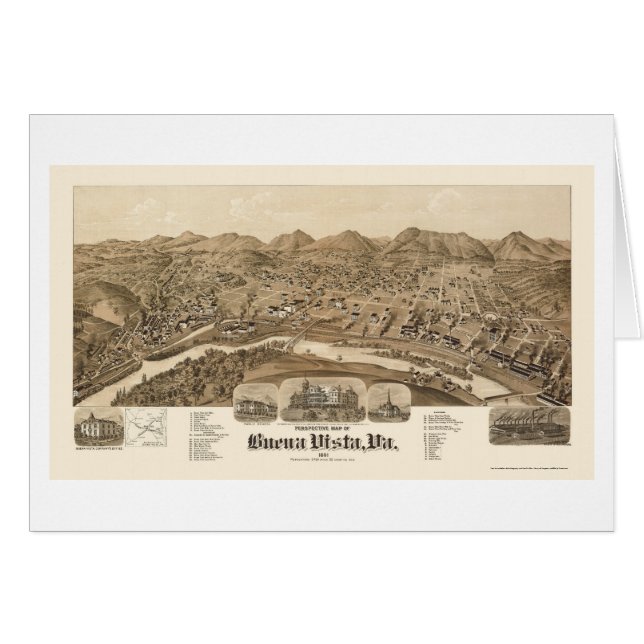 Buena Vista, VA Panoramic Map - 1891 (Front Horizontal)