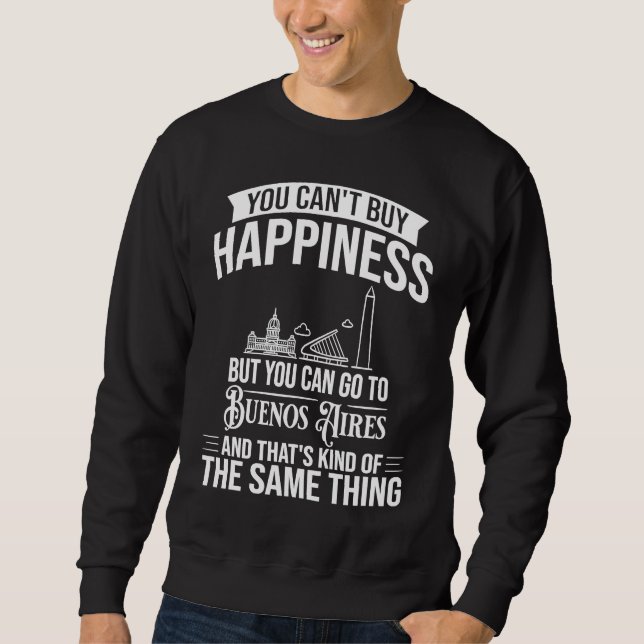 Buenos Aires Argentina City Skyline Map Travel Sweatshirt (Front)