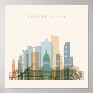 Buenos Aires, Argentina   City Skyline Poster