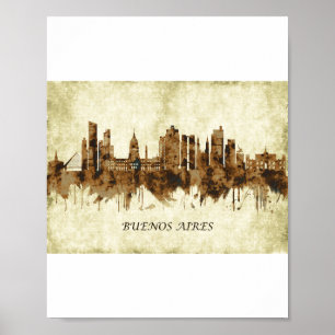 Buenos Aires Argentina Cityscape Poster