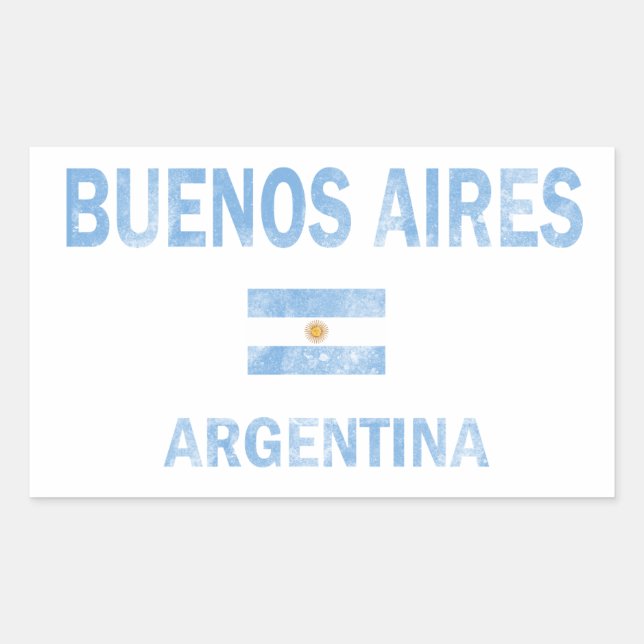 Buenos Aires Argentina Designs Rectangular Sticker (Front)
