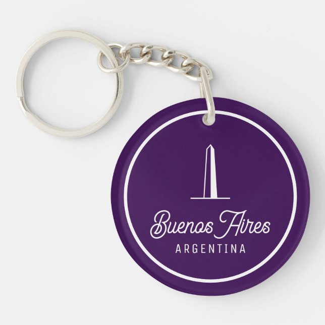 Buenos Aires Argentina elegant minimal Key Ring (Front)