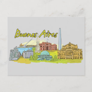 Buenos Aires, Argentina Famous City Postcard