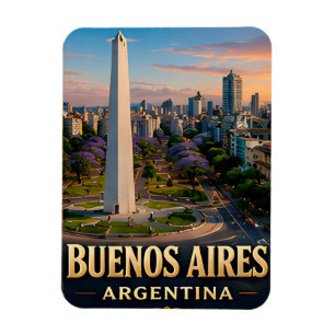 Buenos Aires Argentina Grand Boulevard Travel Gift Magnet