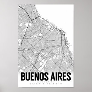 Buenos Aires Argentina Minimalist Map Art Poster