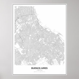 Buenos Aires, Argentina Minimalist Map Poster
