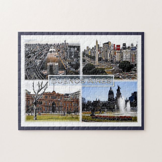Buenos Aires - Argentina - Mosaic - Jigsaw Puzzle (Horizontal)