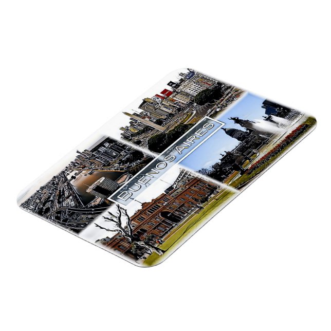 Buenos Aires - Argentina - Mosaic - Magnet (Left Side)