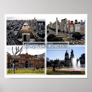 Buenos Aires - Argentina - Mosaic - Poster
