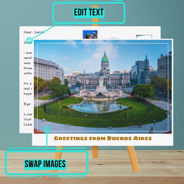 Buenos Aires Argentina Panorama  Postcard (Please enjoy our design and see the others in the collection.)