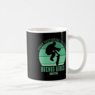 Buenos Aires Argentina Skateboarder Urn Skateboard Coffee Mug