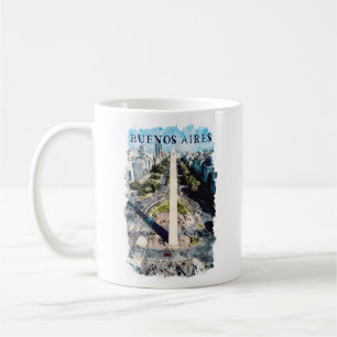 Buenos Aires Argentina Skyline illustration Coffee Mug