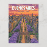 Buenos Aires Argentina Travel Art Vintage