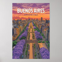 Buenos Aires Argentina Travel Art Vintage