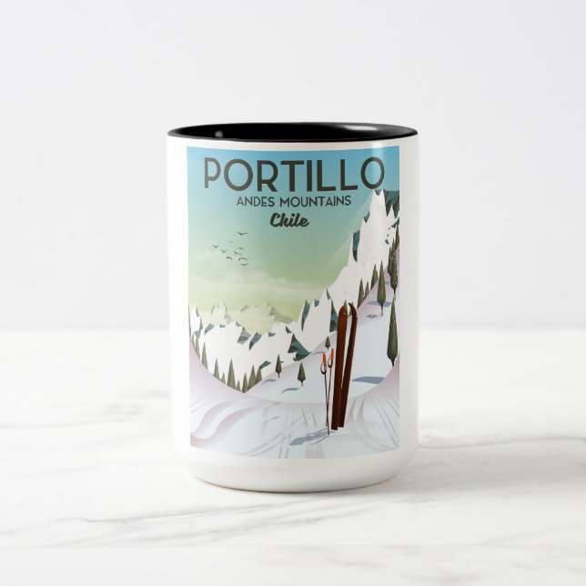 Buenos Aires, Argentina travel poster Two-Tone Coffee Mug (Center)