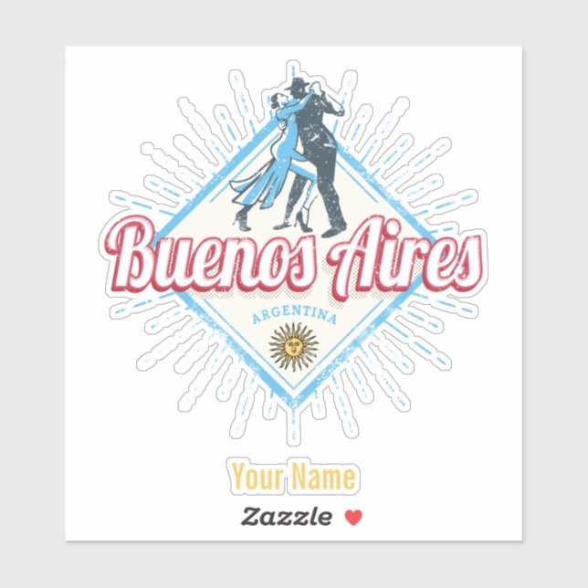 Buenos Aires City Argentina Retro Tango Vintage (Sheet)