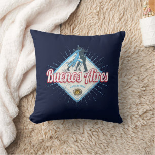 Buenos Aires City Argentina Retro Tango Vintage Cushion