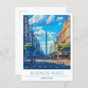 Buenos Aires City Argentina Travel Postcard