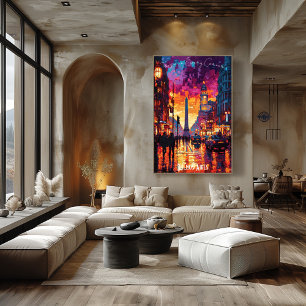 Buenos Aires City Skyline Poster – Argentinian Art