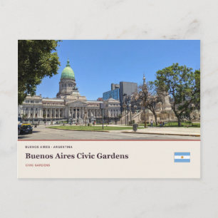 Buenos Aires Civic Gardens Postcard