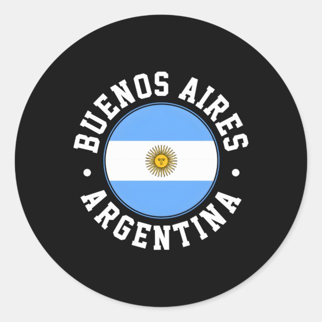 Buenos Aires Classic Round Sticker (Front)