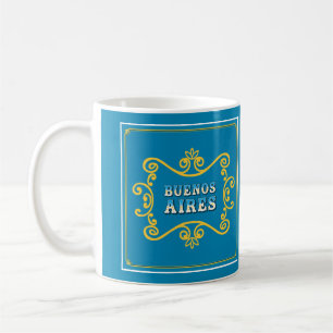 Buenos Aires Filete Fileteado Porteño Inspired Coffee Mug
