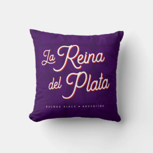 Buenos Aires "La Reina del Plata" typography art Cushion