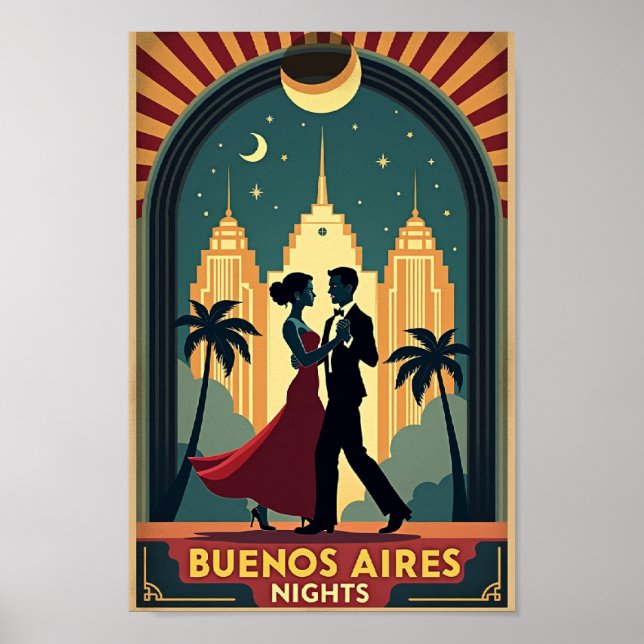 Buenos Aires Nights – Vintage Travel Poster (Front)