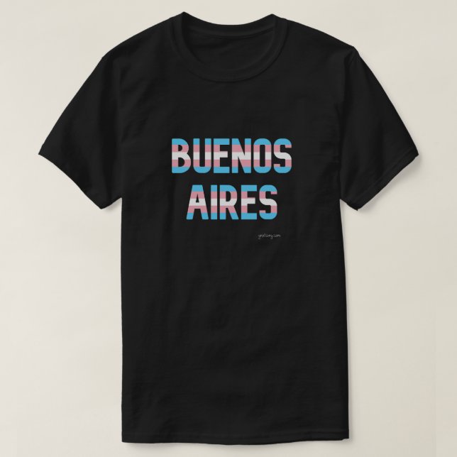Buenos Aires Pride Transgender Flag T-Shirt (Design Front)