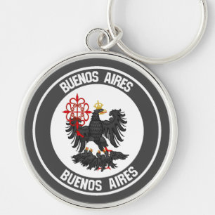 Buenos Aires Round Emblem Key Ring