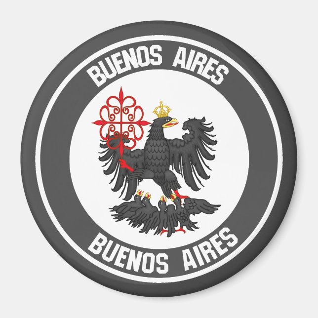 Buenos Aires Round Emblem Magnet (Front)