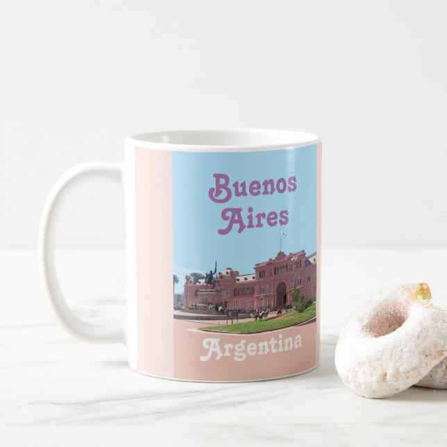 Buenos Aires Souvenir, Argentina Coffee Mug (With Donut)