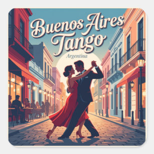 Buenos Aires Tango Argentina Square Sticker