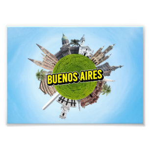Buenos Aires tiny little planet landmark architect Photo Print