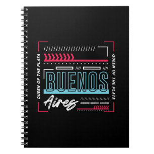 Buenos Aires Typography Graphic Modern Argentina Notebook