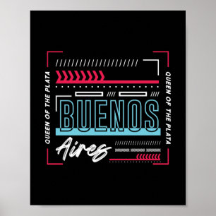 Buenos Aires Typography Graphic   Modern Argentina Poster