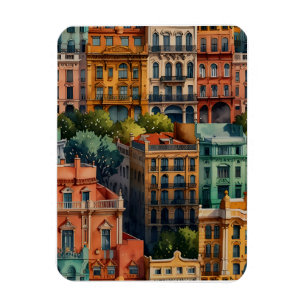 Buenos Aires watercolor art Magnet