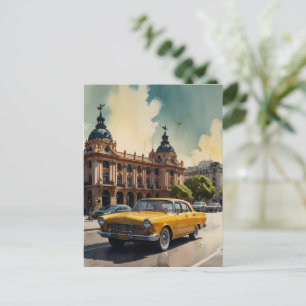 Buenos Aires watercolor art Postcard