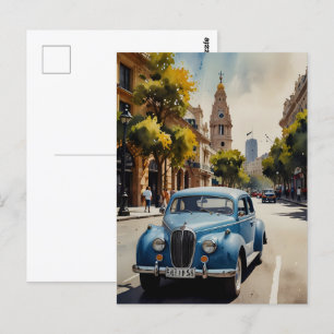 Buenos Aires watercolor art Postcard