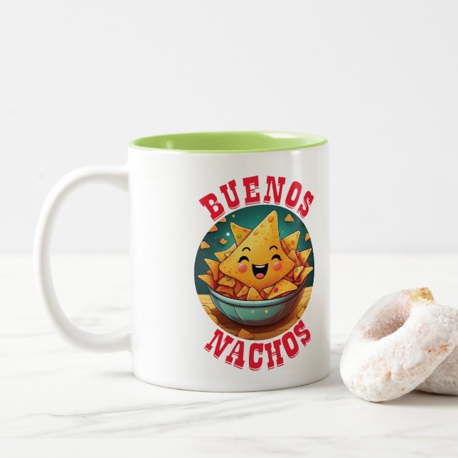 Buenos Nachos Two-Tone Coffee Mug (With Donut)