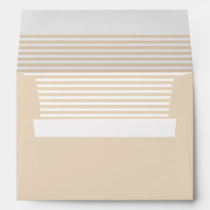 Buff and White Striped  Envelope