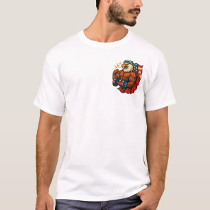Buff Bald Eagle   Patriotic Strength and Freedom T-Shirt