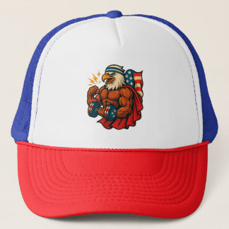 Buff Bald Eagle | Patriotic Strength and Freedom Trucker Hat