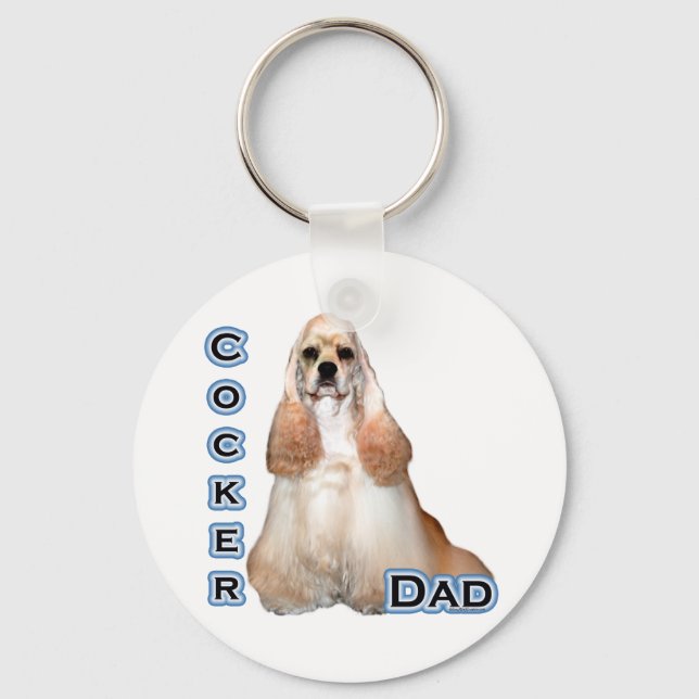 Buff Cocker Spaniel Dad 4 - Keychain (Front)