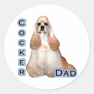 Buff Cocker Spaniel Dad 4 - Sticker
