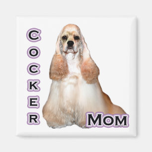 Buff Cocker Spaniel Mum; Cocker Spaniel Mum Magnet